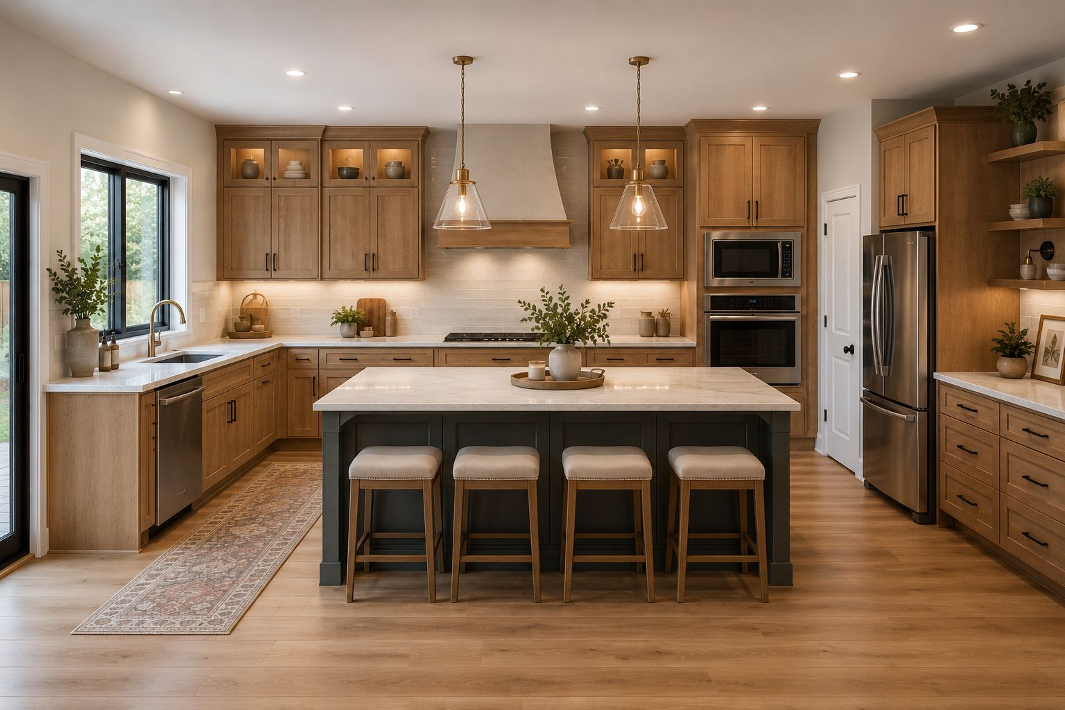 Warm Oak Kitchen
